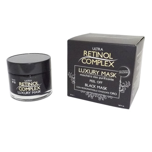 Ultra Retinol Complex - Luxury Mask Maschera Viso Purificante Peel Off Black Mask Con Microparticelle Ionizzate Oro - 50ml